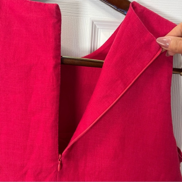 Maeve Anthropologie Pink Sleeveless A-Line Dress size small Linen - Picture 9 of 12